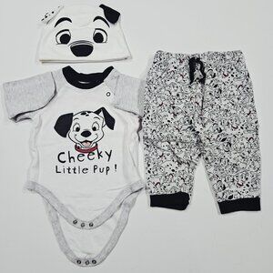 Disney 101 Dalmatians 3-Piece Baby Set – “Cheeky Little Pup!” – Size 9-12 Months